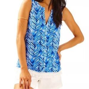 Lilly Pulitzer Blue and White Tank Top